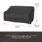 Modern Leisure Black Diamond Patio Loveseat Cover, Waterproof, 66 in. L x 4 in. W x 39 in. H, Black 3084 - alternate 5